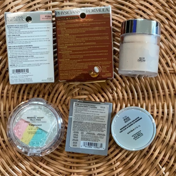 Physicians Formula 6 piece lot of makeup- highlighter, loose powder, eyeshadow - Picture 2 of 2